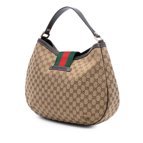 Pre-Loved Gucci Large GG Canvas Web New Ladies Hobo - Picture 2 of 8
